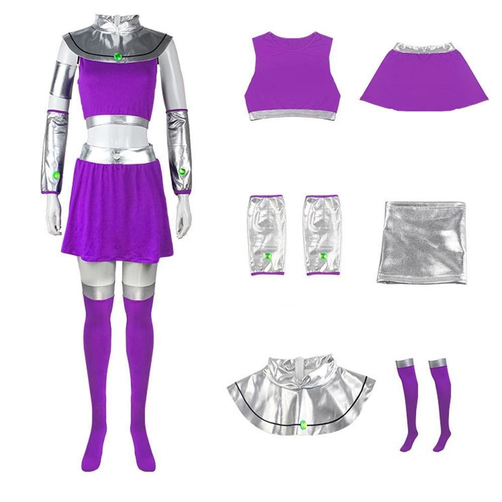 Starfire Costume Teen Titans Cosplay Halloween - Pajamasbuy