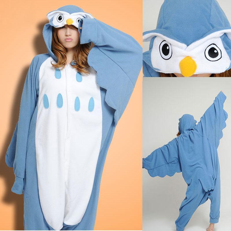 BuySteelblue Owl Onesies Hoodie Unisex Costume Kigurumi Pajamas Now Cheaper With 3 - 5 Days Ship - PajamasBuy