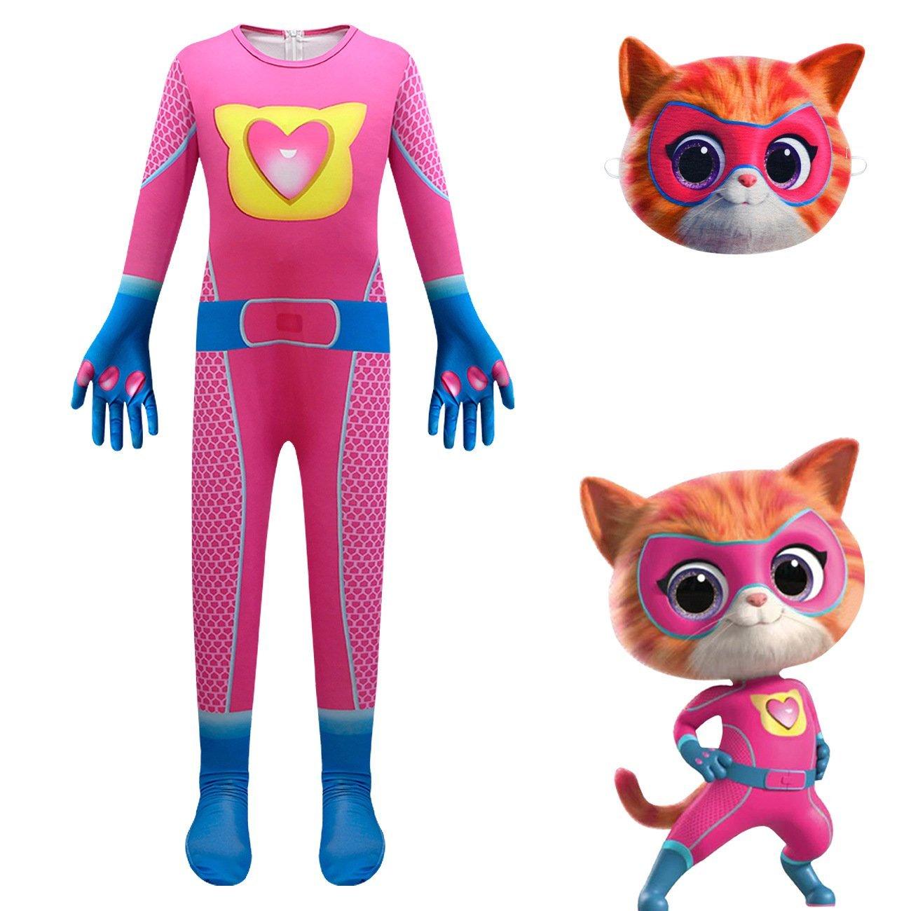 Super Cute Kitties Jumpsuits Cosplay costume With Mask For Kids - Pajamasbuy