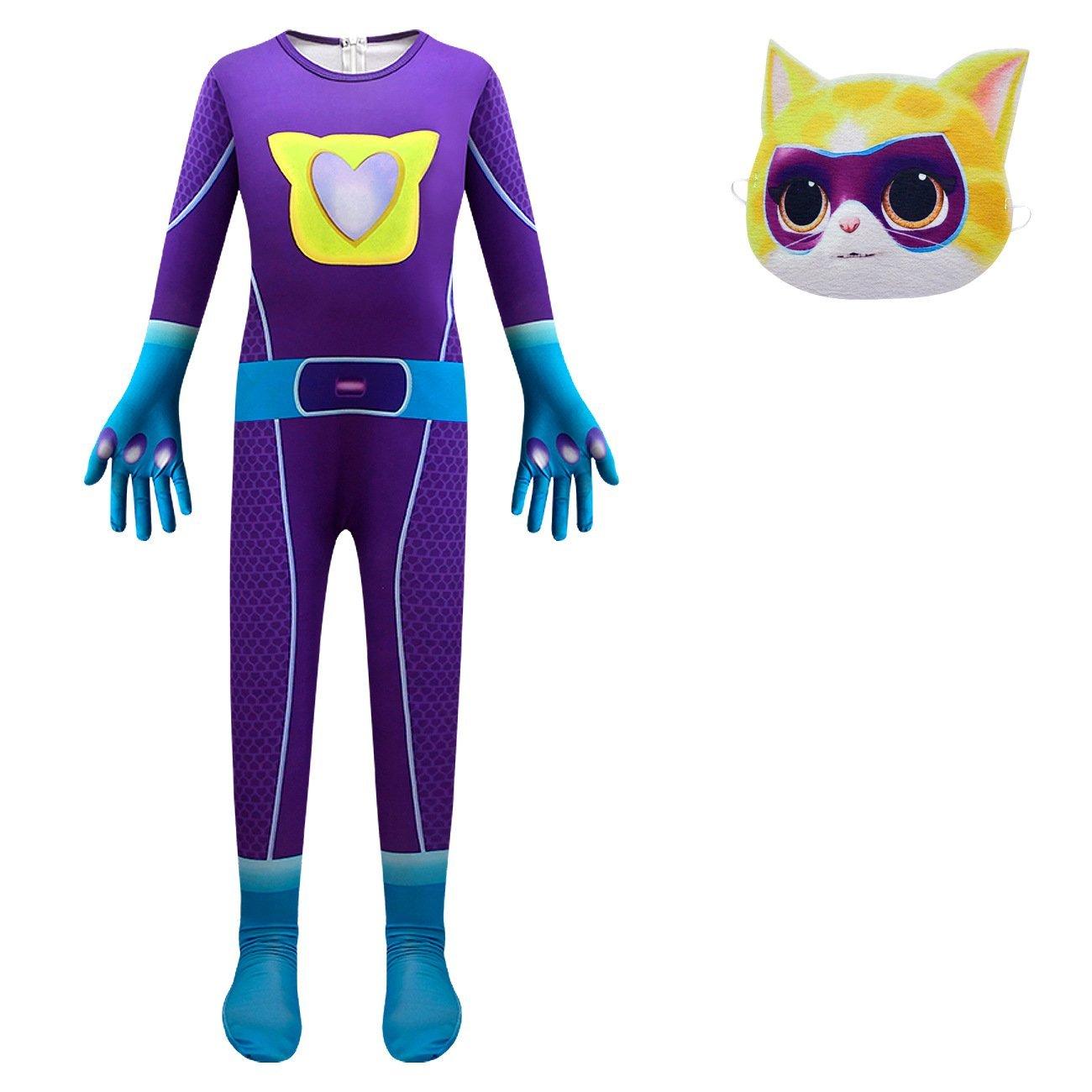 Super Cute Kitties Jumpsuits Cosplay costume With Mask For Kids - Pajamasbuy