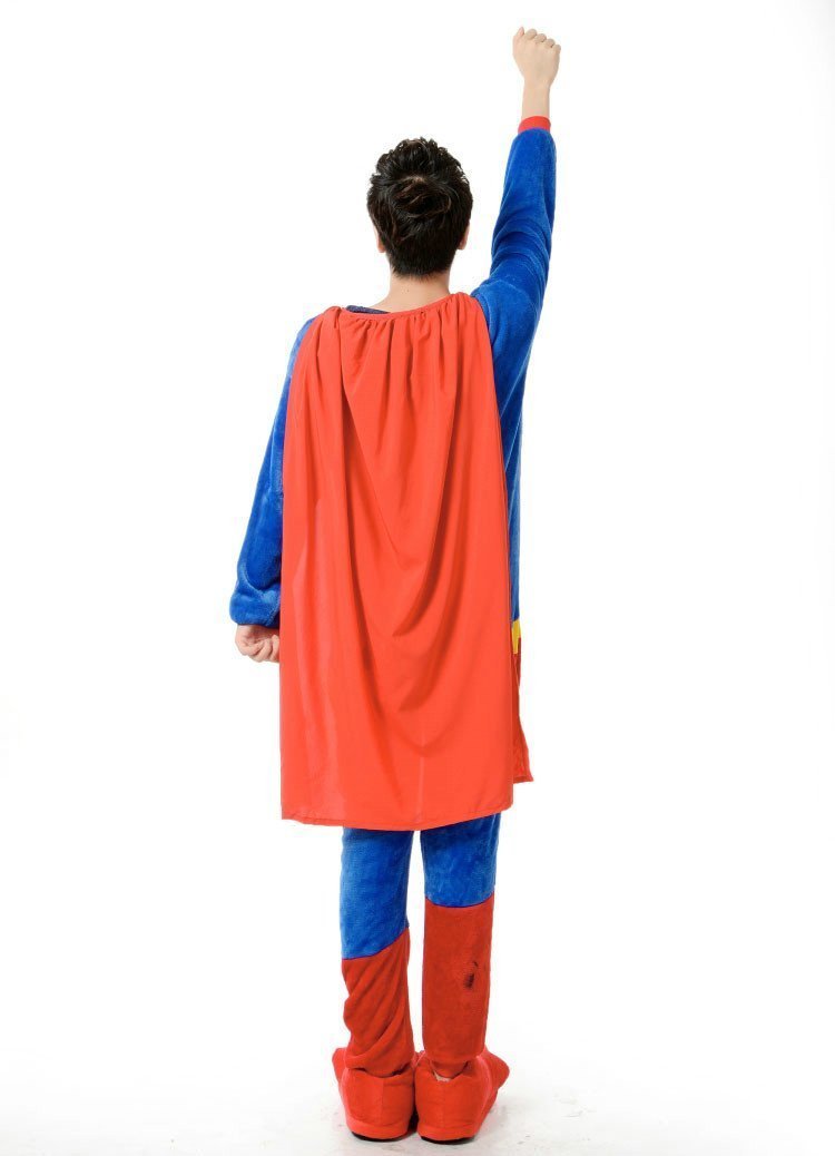 BuySuper Hero Supermen Adult Unisex Onesies Kigurumi Costumes Pajamas Now Cheaper With 3 - 5 Days Ship - PajamasBuy