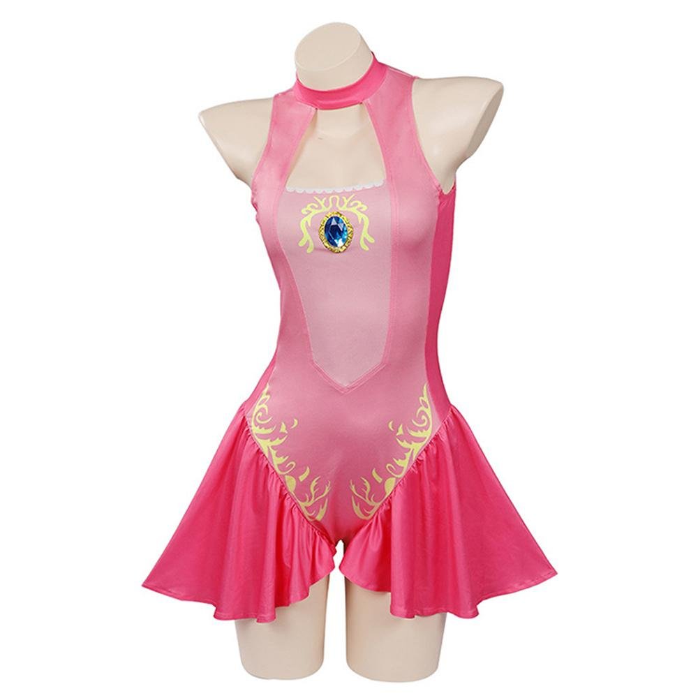 BuySuper Mario Peach Princess Swimsuit Cosplay Costume Swimwear Outfits Now Cheaper With 3 - 5 Days Ship - PajamasBuy