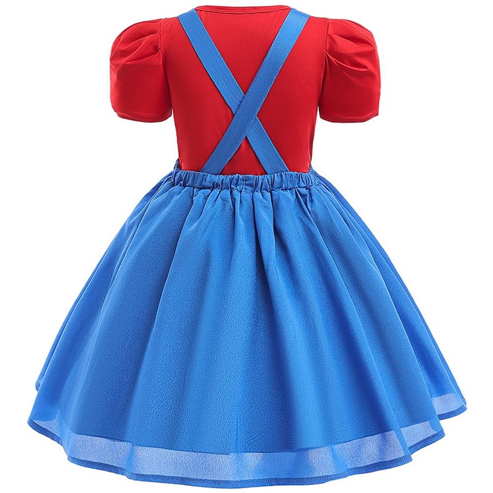 BuySuper Mario Princess Costume Party Girl Children Strap Dresses Now Cheaper With 3 - 5 Days Ship - PajamasBuy