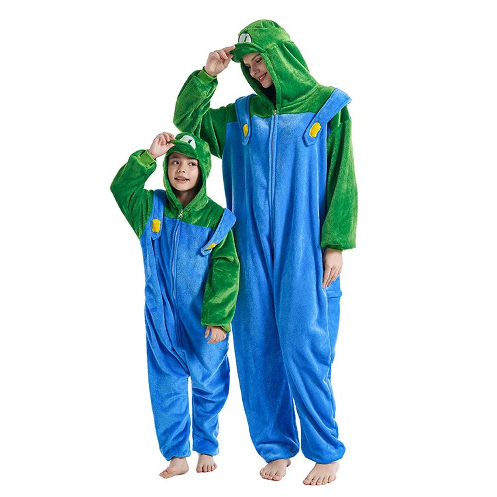 BuySuper Mario Super Mario Classic Luigi Costume kigurumi Onesies Now Cheaper With 3 - 5 Days Ship - PajamasBuy