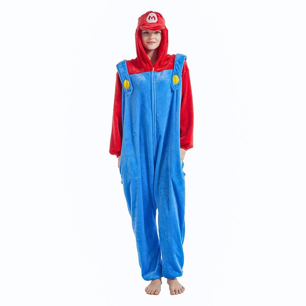 BuySuper Mario Super Mario Classic Luigi Costume kigurumi Onesies Now Cheaper With 3 - 5 Days Ship - PajamasBuy