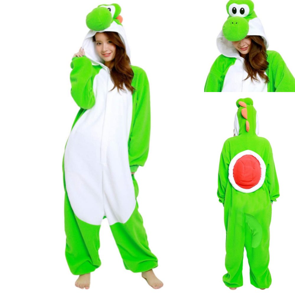 BuySuper Mario Yoshi kigurumi Costume Onesies Halloween Now Cheaper With 3 - 5 Days Ship - PajamasBuy