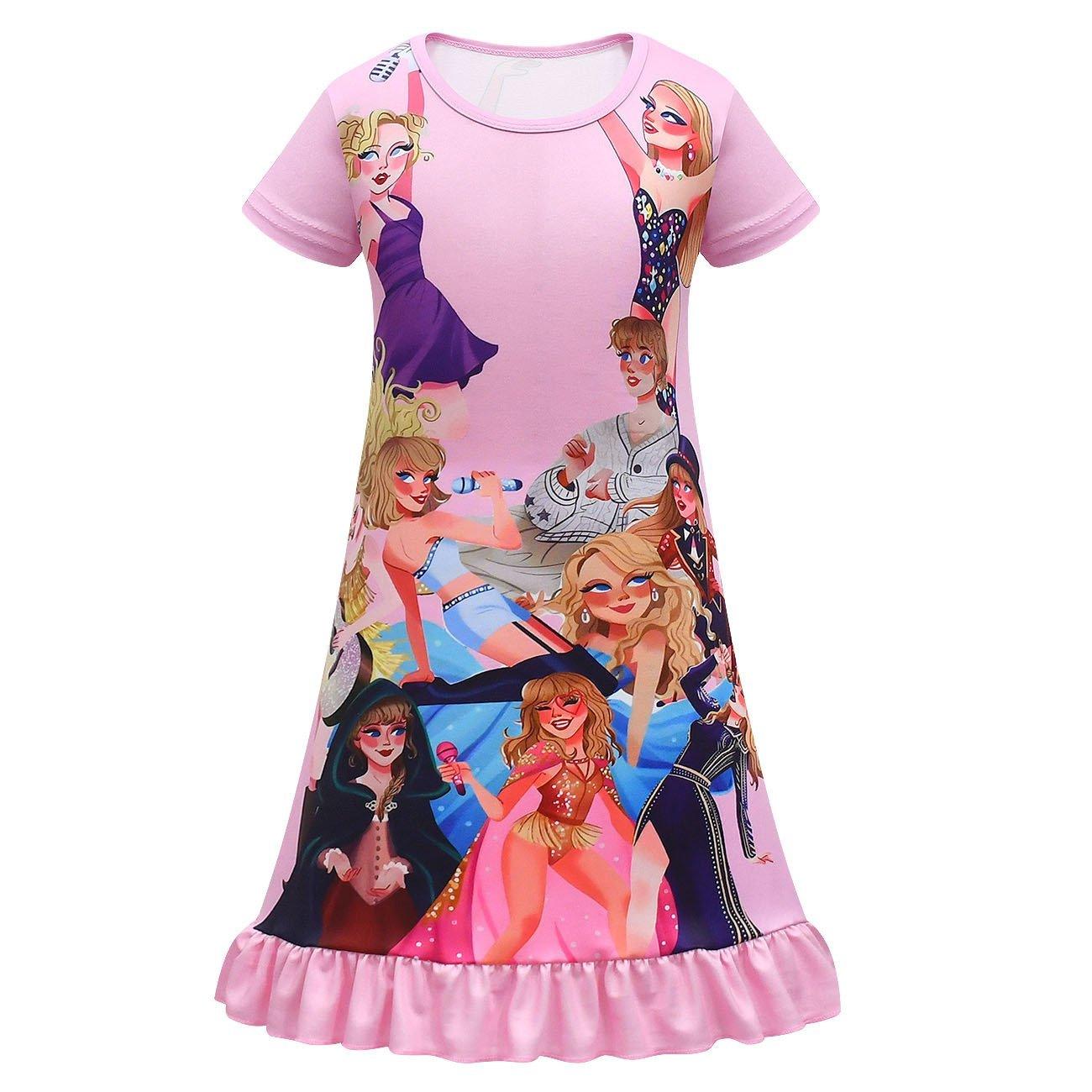 Taylor Swift Pajama Dress Cosplay Costumes Printing Kids - Pajamasbuy