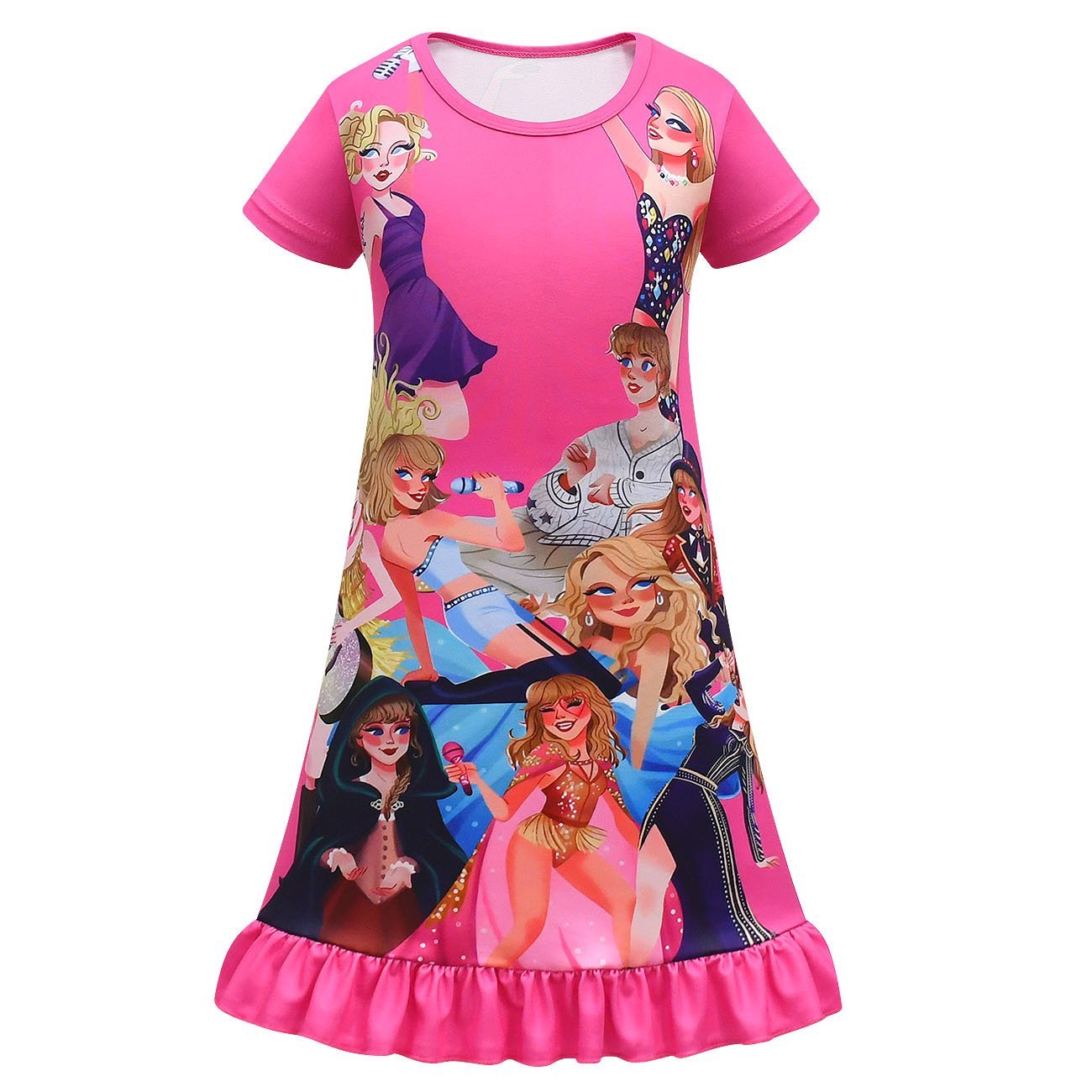 BuyTaylor Swift Pajama Dress Cosplay Costumes Printing Kids Now Cheaper With 3 - 5 Days Ship - PajamasBuy