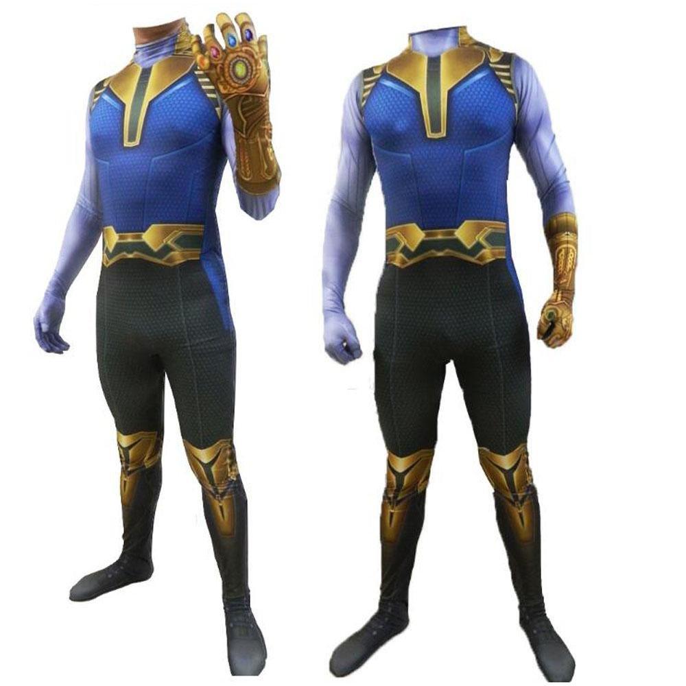 Thanos costume Jumpsuit bodysuits Avengers 4 with mask party cosplay Hallowwen - Pajamasbuy