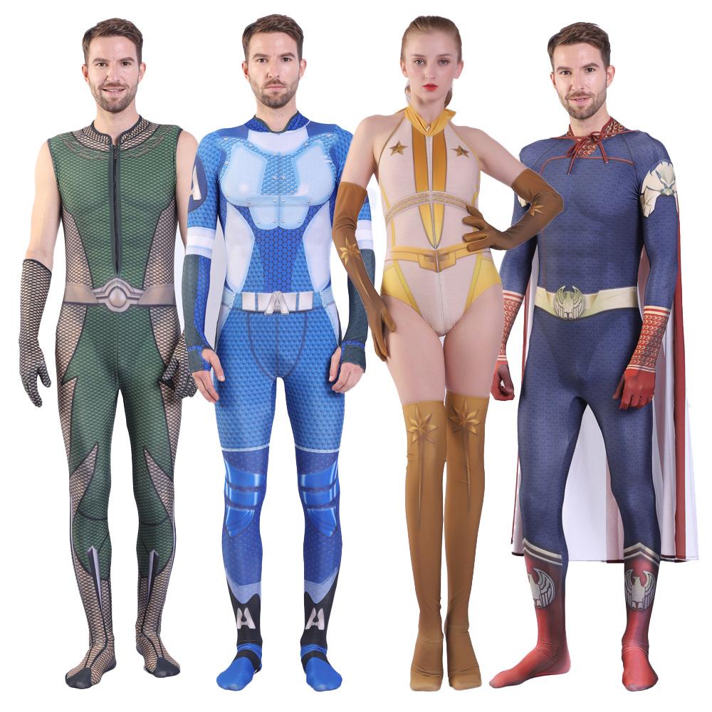 BuyThe boys Homelander the deep Starlight Costumes Cosplay suits set Jumpsuit for adult kids Now Cheaper With 3 - 5 Days Ship - PajamasBuy