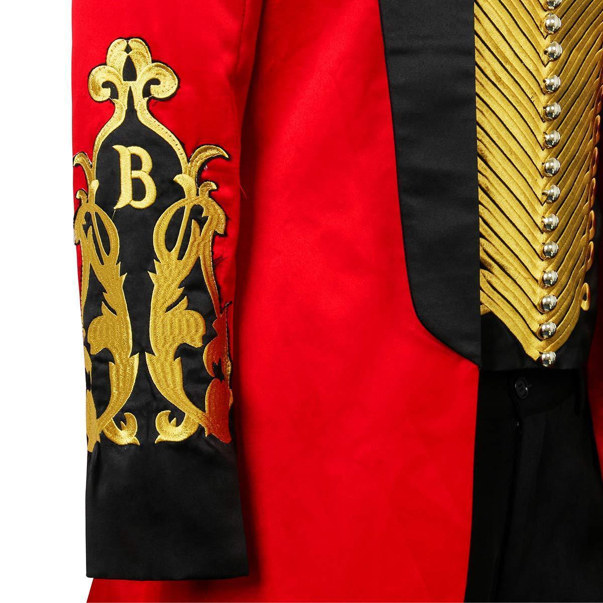 The Greatest Showman Cosplay Costume P.T. Barnum Red Suit - Pajamasbuy