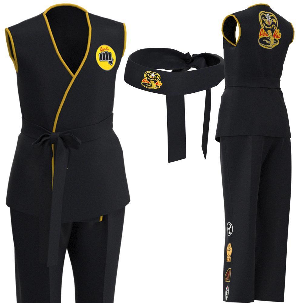 The Karate Kid Costumes Taekwondo Cobra Karate Training Suits Movie Cosplay - Pajamasbuy