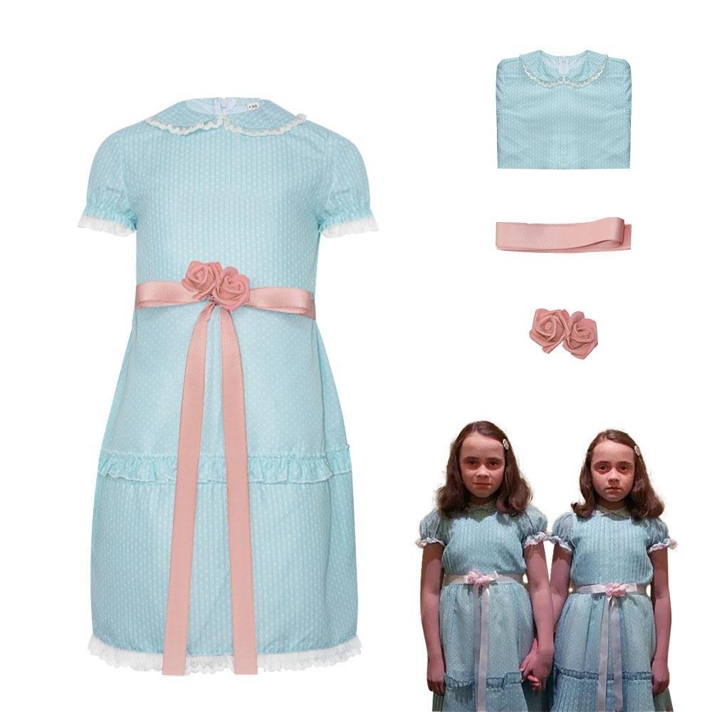 The Shining Twin Girls Cosplay Costume Halloween Dress for Kids - Pajamasbuy