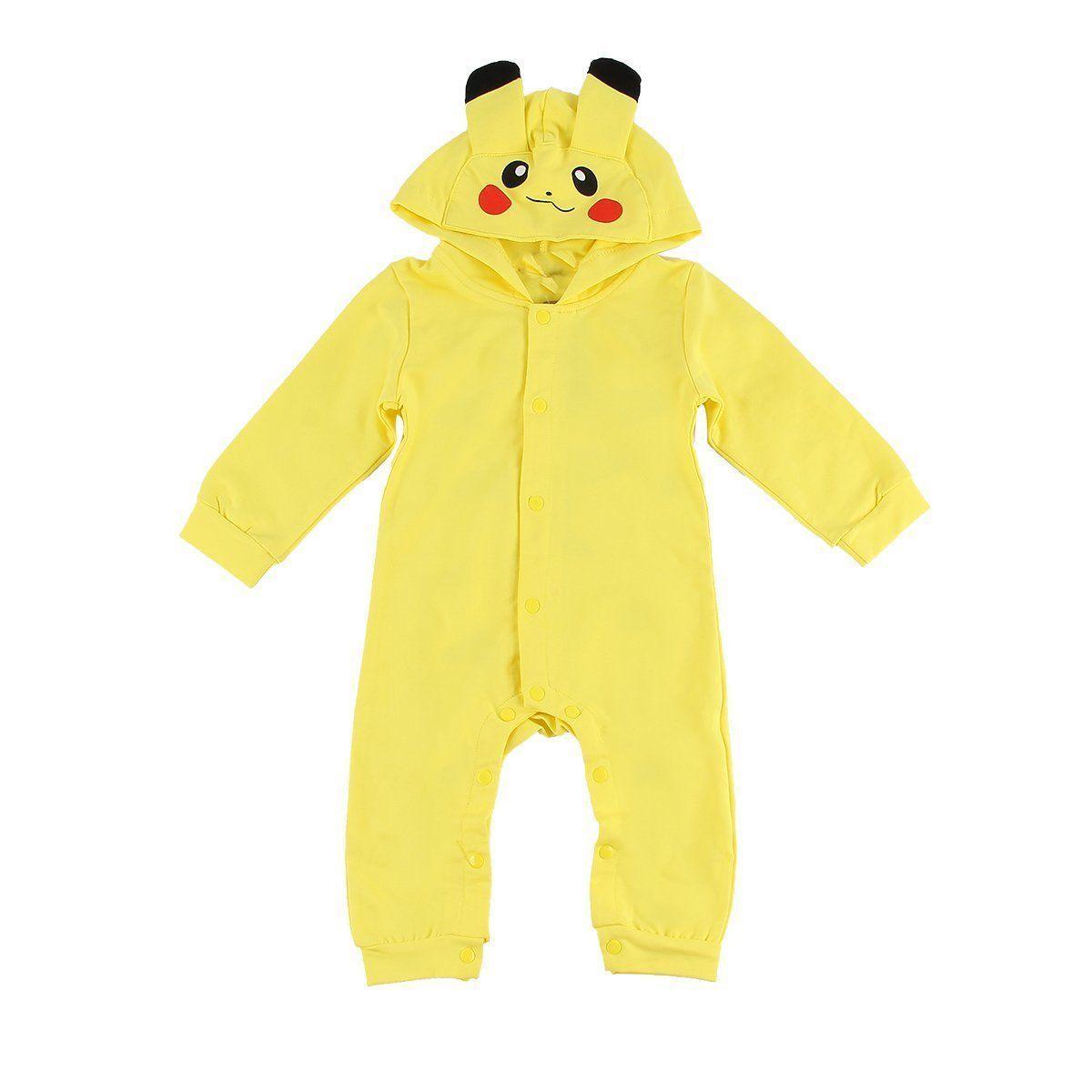 Toddler Infant Baby Onesies Romper Hooded Pikachu costume - Pajamasbuy