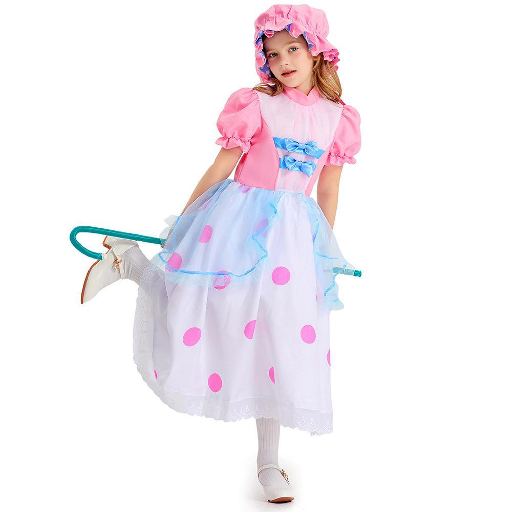 Toy Story 4 Little Bo Peep Cosplay Dress Halloween Costume For Kids - Pajamasbuy