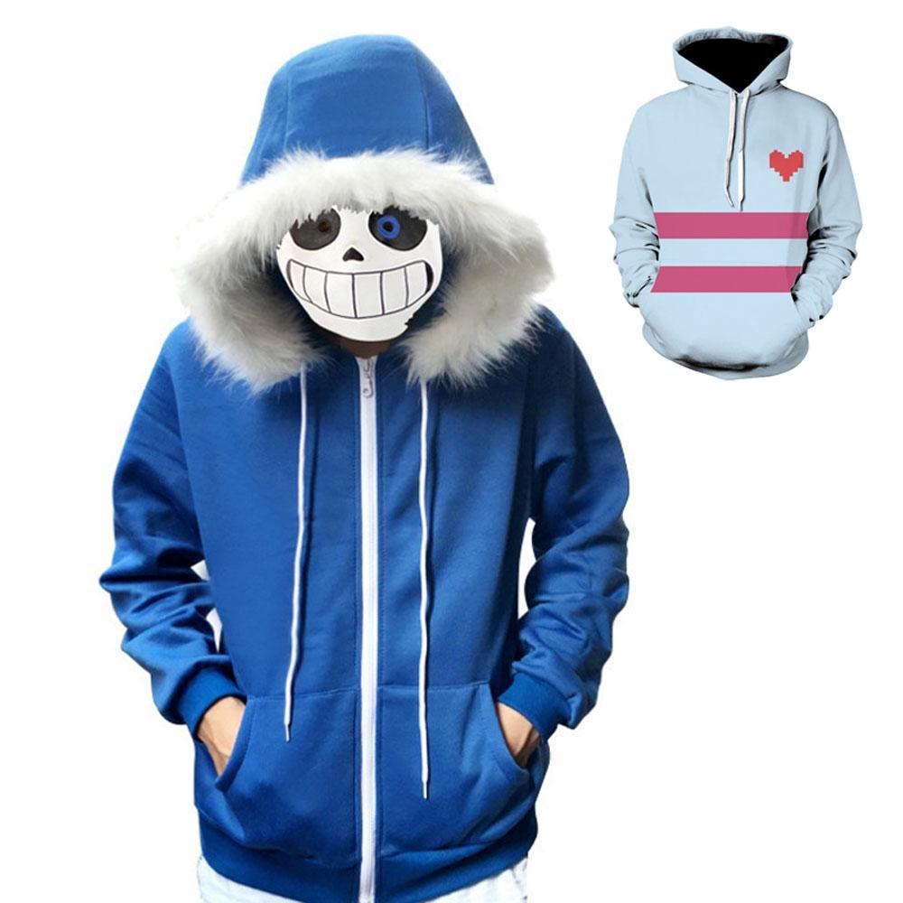 Undertale Sans Hoodie Costume Cosplay Sweatshirt for Halloween - Pajamasbuy