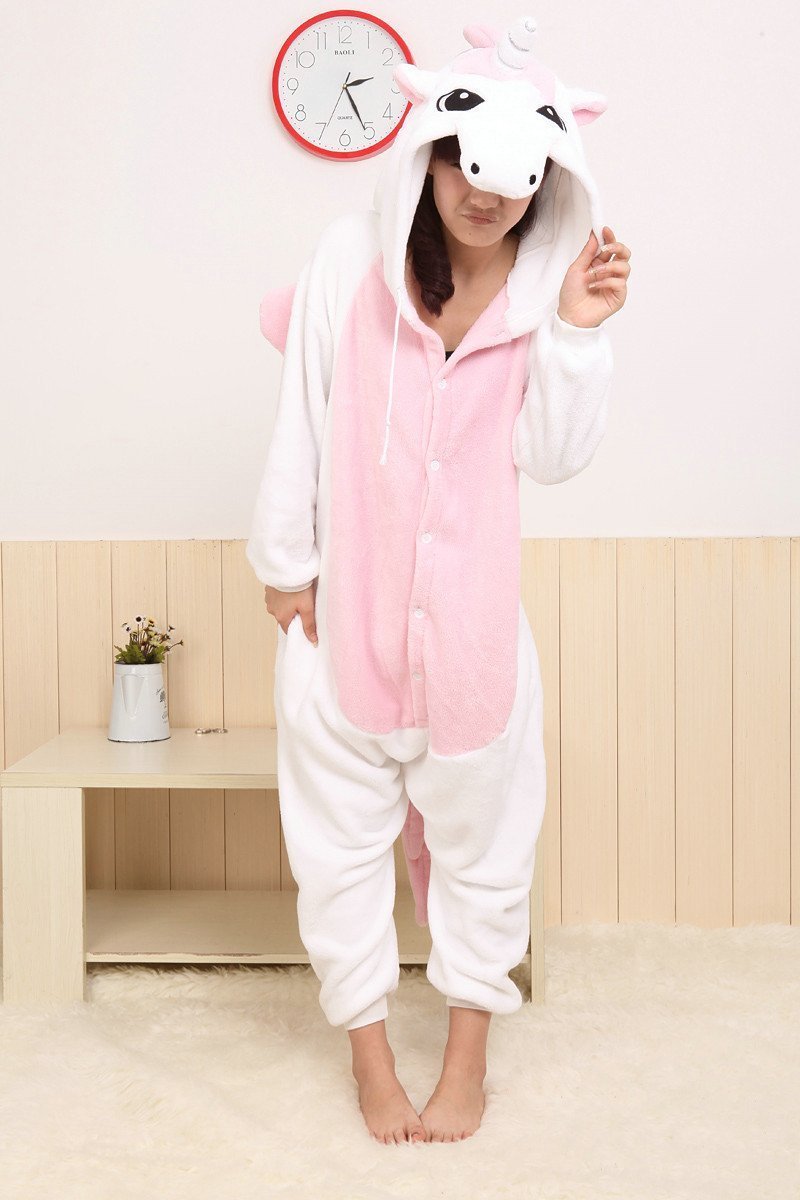 BuyUnicorn Kigurumi Onesies Hoodie Pink Pajamas Animal Costume Now Cheaper With 3 - 5 Days Ship - PajamasBuy