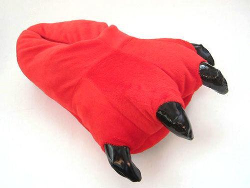 BuyUnisex Animal Red bird Fox Ali cosplay Kigurumi fleece slippers shoes Now Cheaper With 3 - 5 Days Ship - PajamasBuy