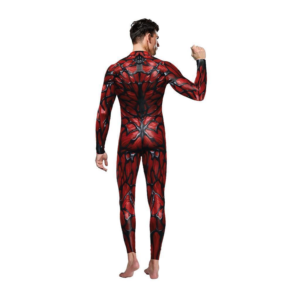 Venom Cosplay Costume Jumpsuit Halloween Party Bodysuit Outfit Zentai for Adults Men - Pajamasbuy