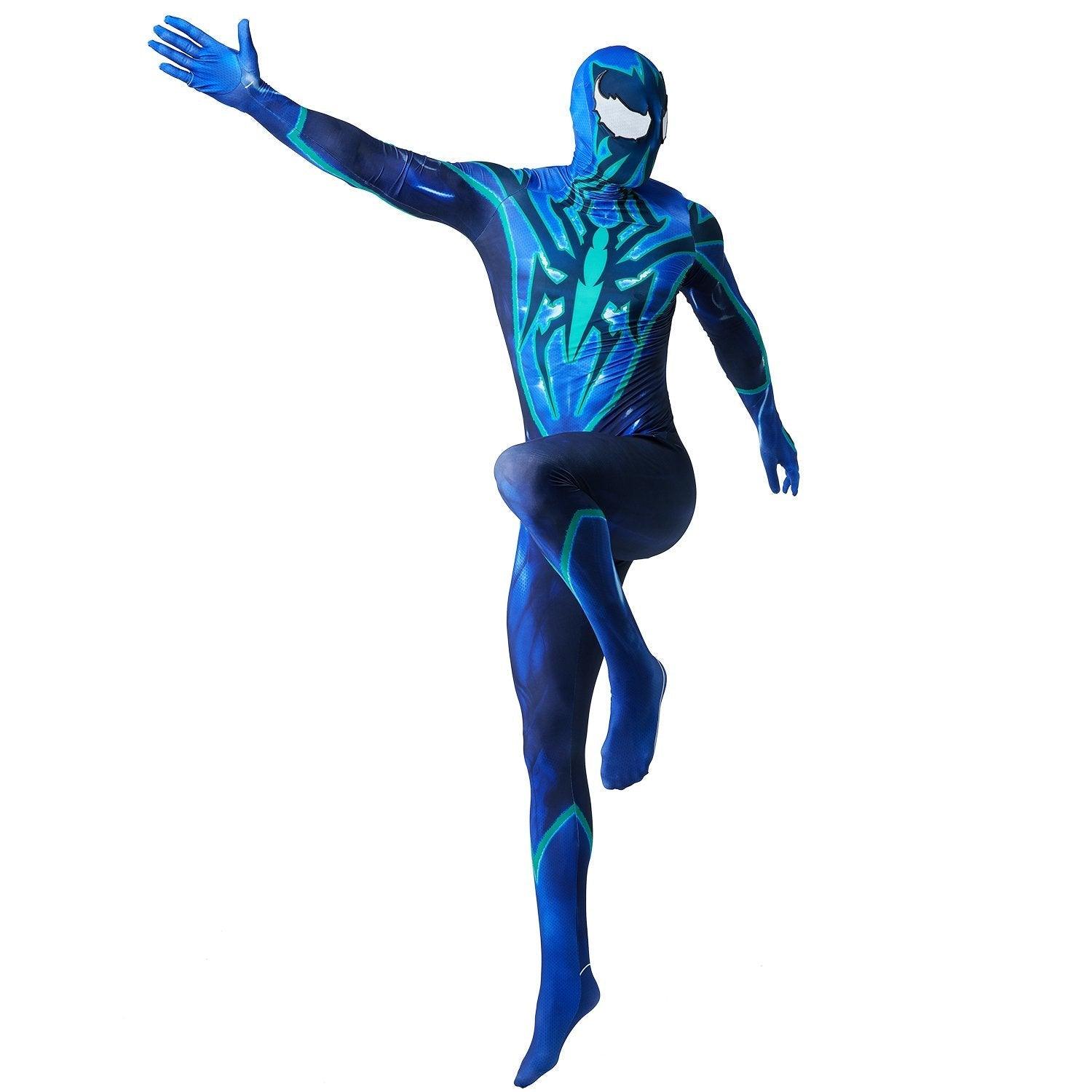 Vibrant Blue Spider - Man Peter Parker Cosplay Jumpsuit Costume New Fashion Superhero Suit - Pajamasbuy