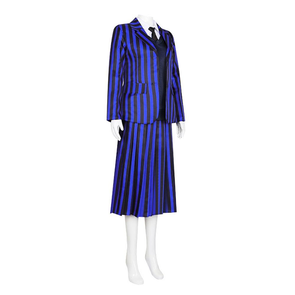 BuyWednesday Costume The Addams Family Cosplay Costumes Skirt Suit For Women Now Cheaper With 3 - 5 Days Ship - PajamasBuy