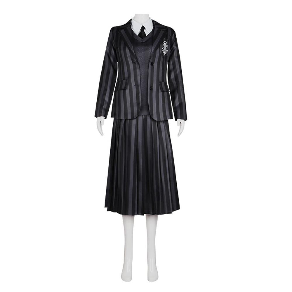 BuyWednesday Costume The Addams Family Cosplay Costumes Skirt Suit For Women Now Cheaper With 3 - 5 Days Ship - PajamasBuy