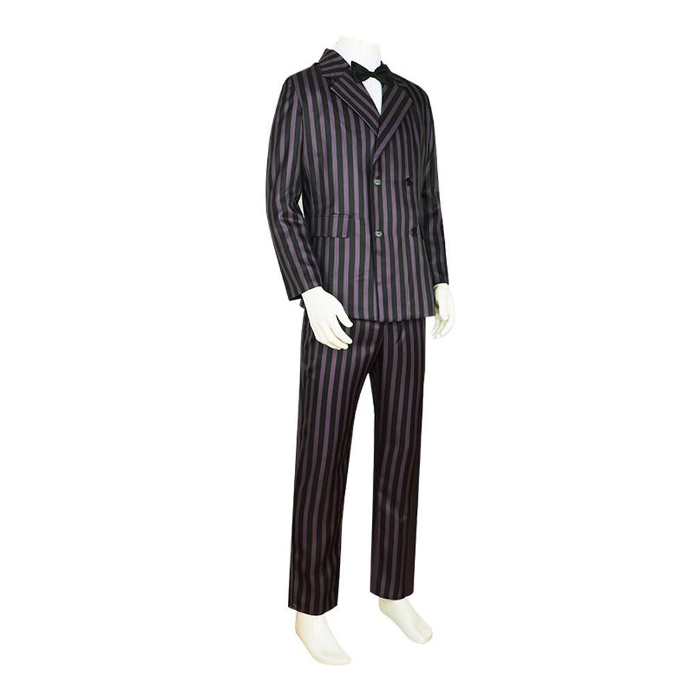 BuyWednesday's Dad Costume The Addams Family Cosplay Gomez Costume Outfit Sets For Men Now Cheaper With 3 - 5 Days Ship - PajamasBuy