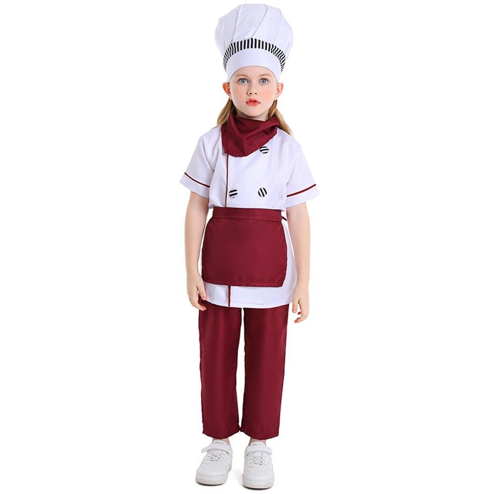 BuyWestern pastry chef costume for Kids Apron and Hat Set Cooking Baking Now Cheaper With 3 - 5 Days Ship - PajamasBuy