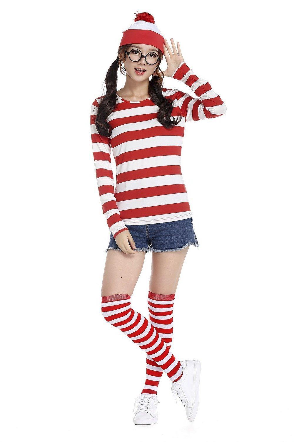 Where's Wally Wally Anime Cosplay Family Matching Costume - Pajamasbuy