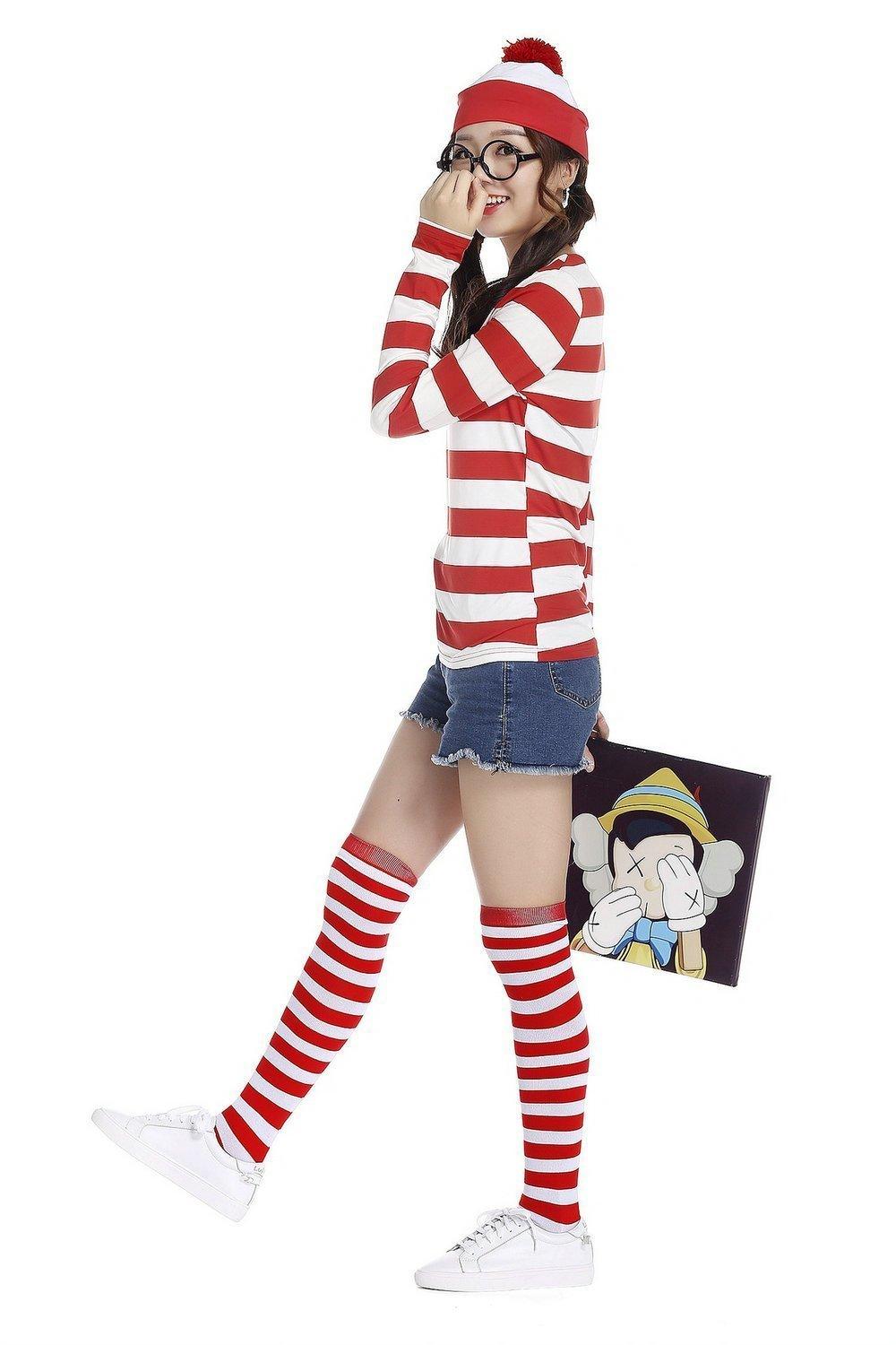 Where's Wally Wally Anime Cosplay Family Matching Costume - Pajamasbuy