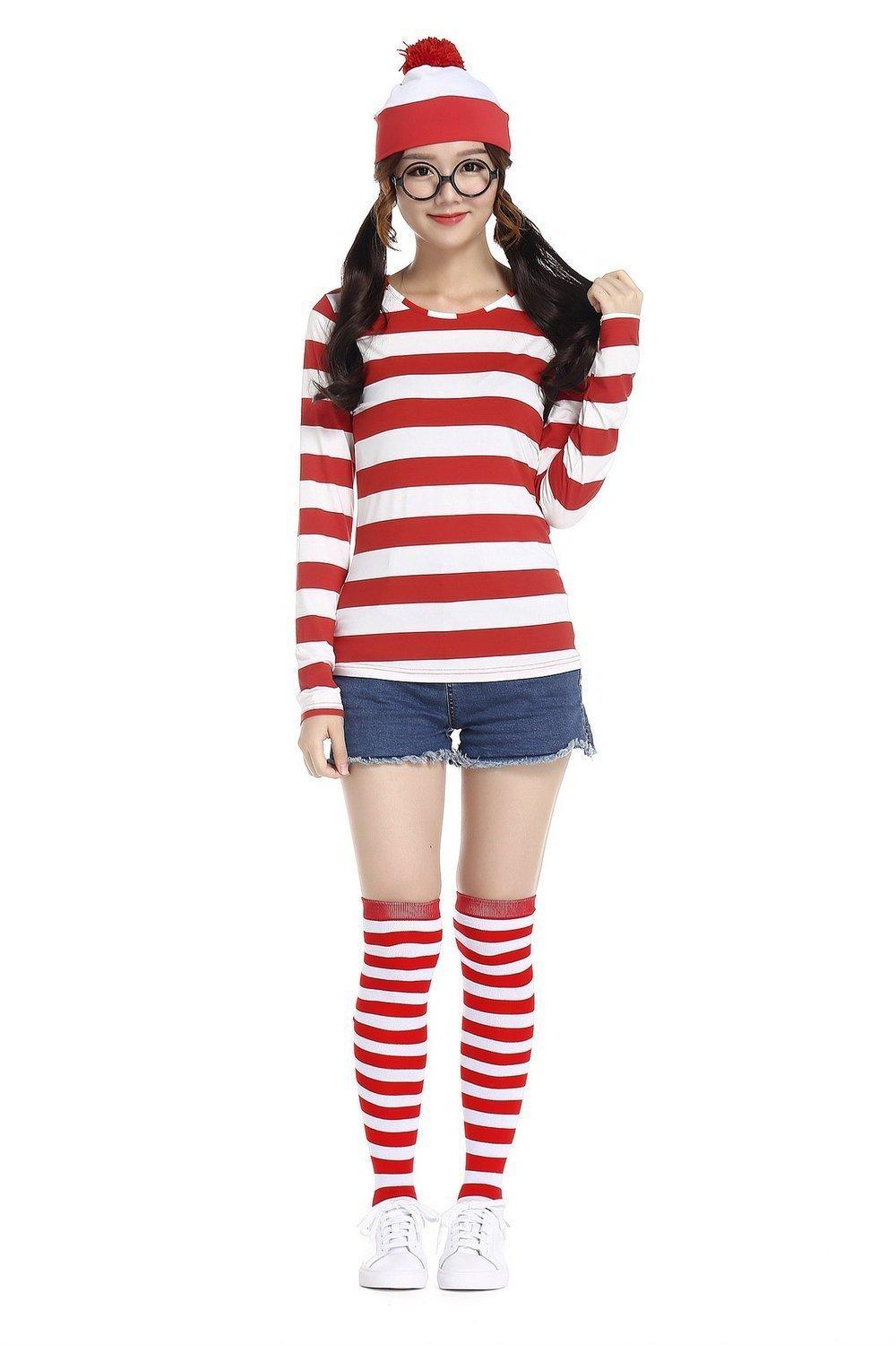 Where's Wally Wally Anime Cosplay Family Matching Costume - Pajamasbuy