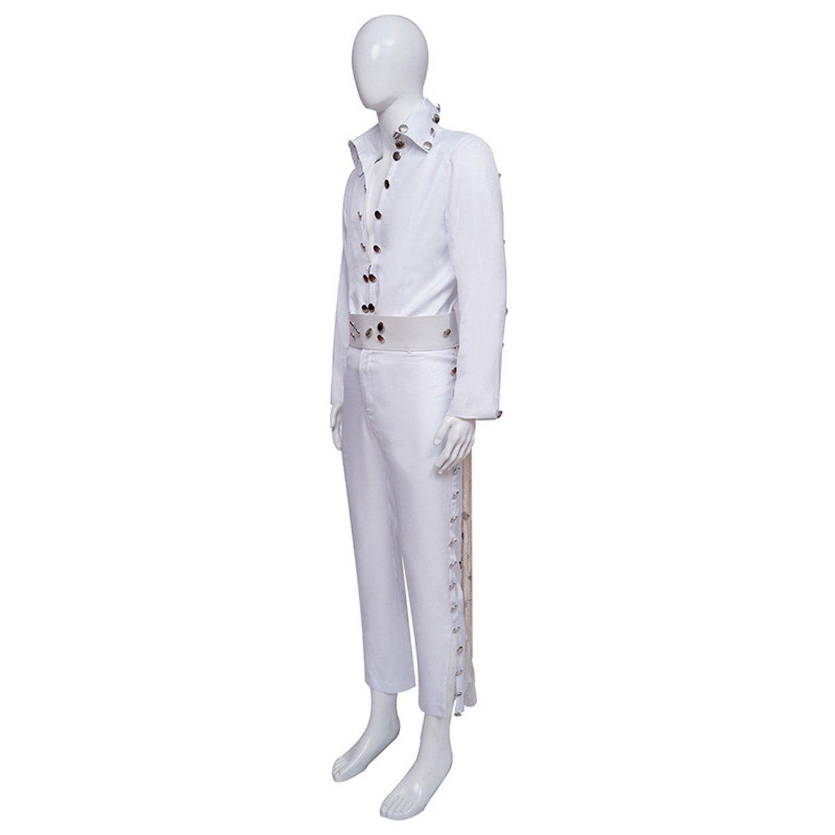 White Elvis Presley Halloween Carnival Suit Cosplay Costume For Adults - Pajamasbuy