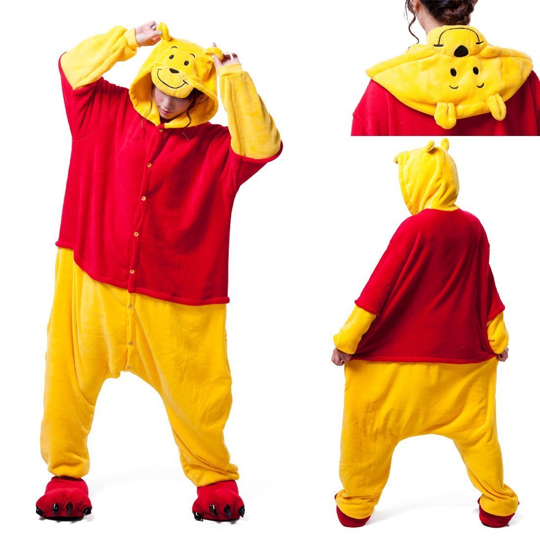 BuyWinnie the Pooh Kigurumi Animal onesies Pajamas for Adult Costume Now Cheaper With 3 - 5 Days Ship - PajamasBuy