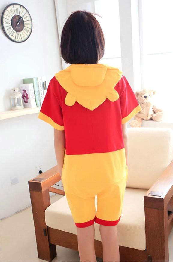 BuyWinnie the Pooh Pajamas Onesie Hoodie Kigurumi Short Sleeve Now Cheaper With 3 - 5 Days Ship - PajamasBuy