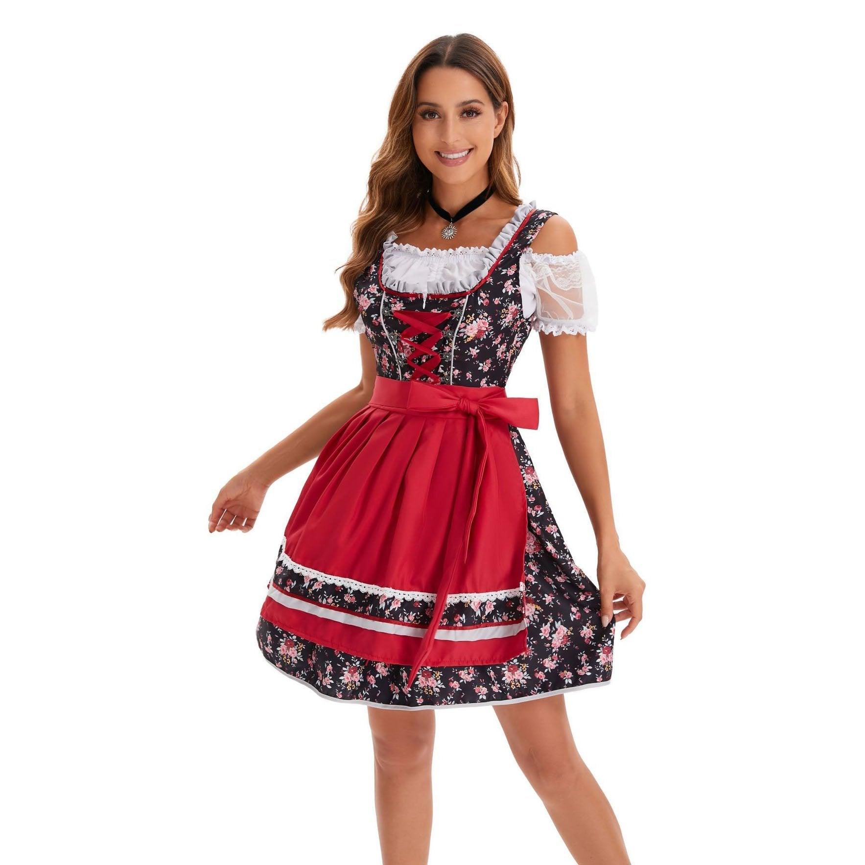 Women German Munich Oktoberfest Dress Badalia National Stage Dress Costume Halloween - Pajamasbuy