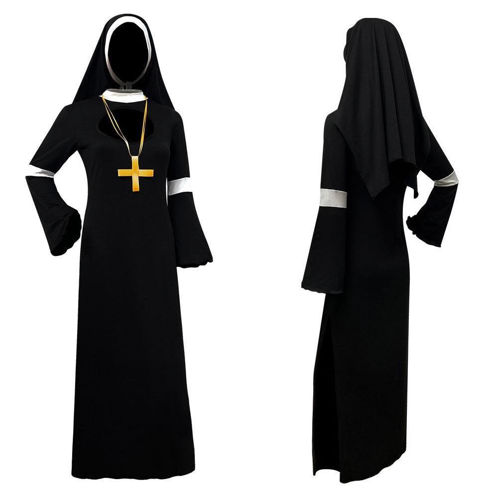 Women Nun Cosplay Halloween Costume - Pajamasbuy