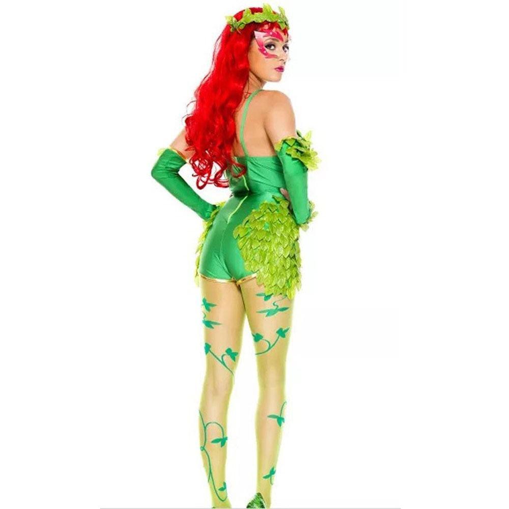 Women's Deluxe Poison Ivy Costume Jumpsuit Halloween - Pajamasbuy