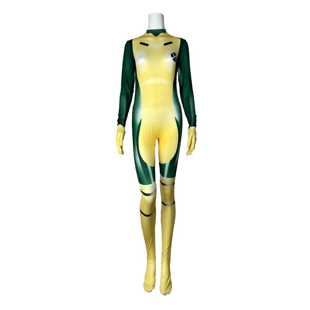 X Men Rogue Outfits Halloween Party Cosplay Costume Jumpsuit - Pajamasbuy