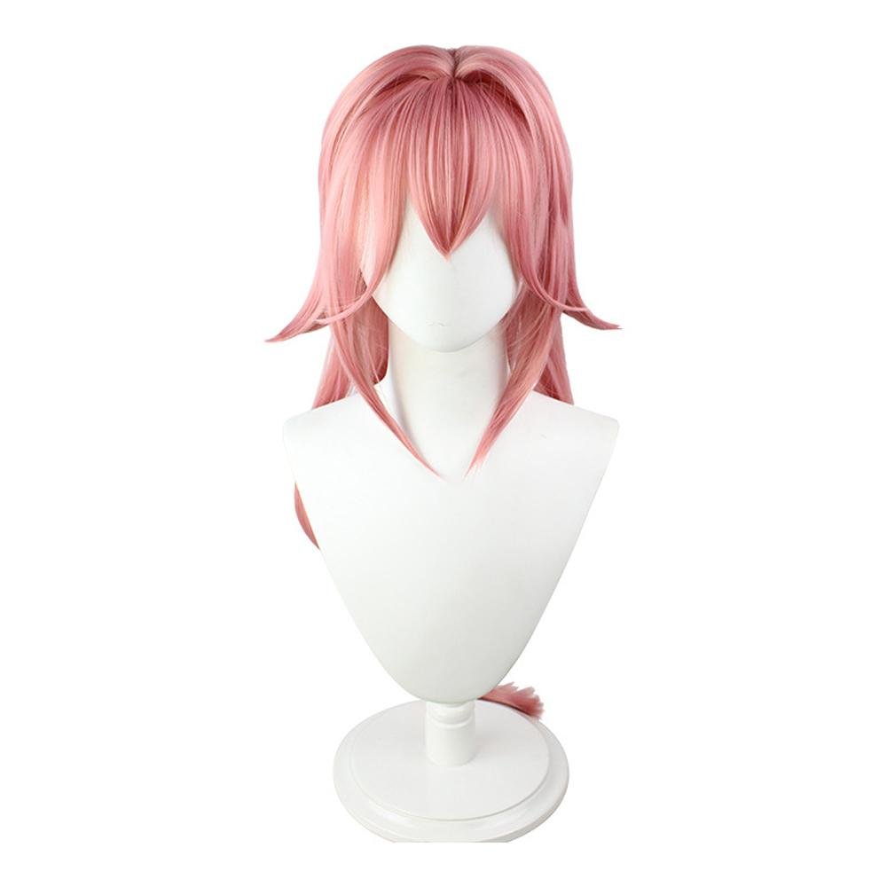 BuyYae Miko Wig Genshin Impact Pink side upturned cosplay long Wigs for women Now Cheaper With 3 - 5 Days Ship - PajamasBuy