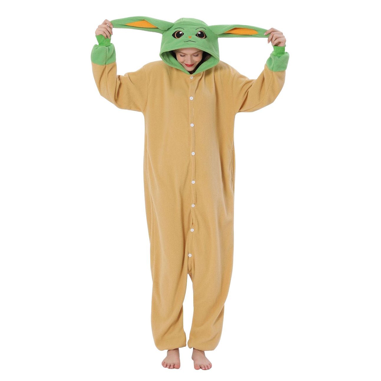 BuyYoda Kigurumi Onesies Anime Star Wars Pajamas Pyjamas Halloween Costume Now Cheaper With 3 - 5 Days Ship - PajamasBuy