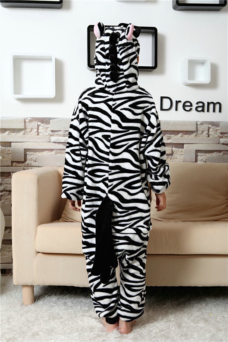 BuyZebra Kids Kigurumi Pajamas Animal Onesies Hoodie Costume Now Cheaper With 3 - 5 Days Ship - PajamasBuy